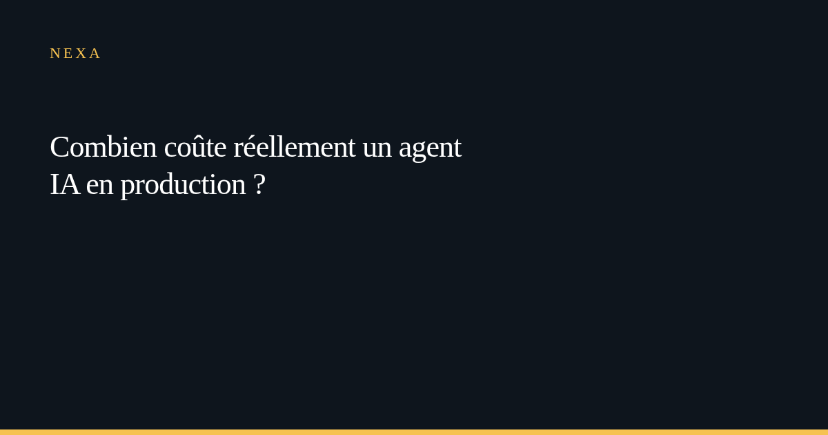 Couverture du livre blanc Combien coûte un agent IA en production